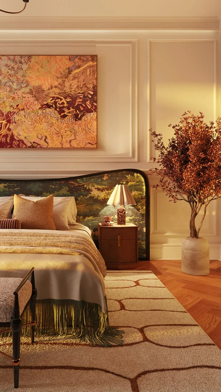 Styled bedroom for listing marketing
