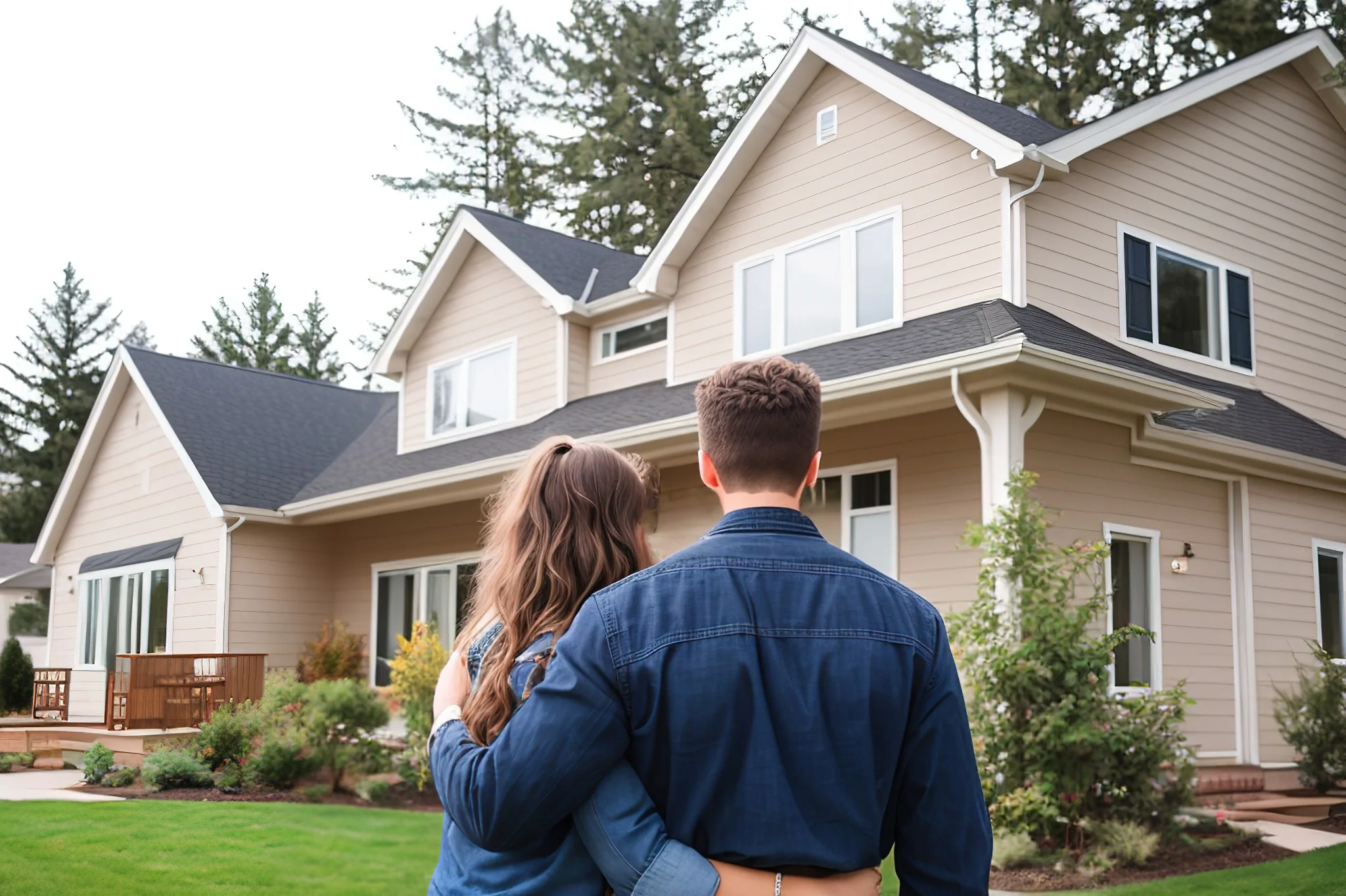 Home buyers considering a house